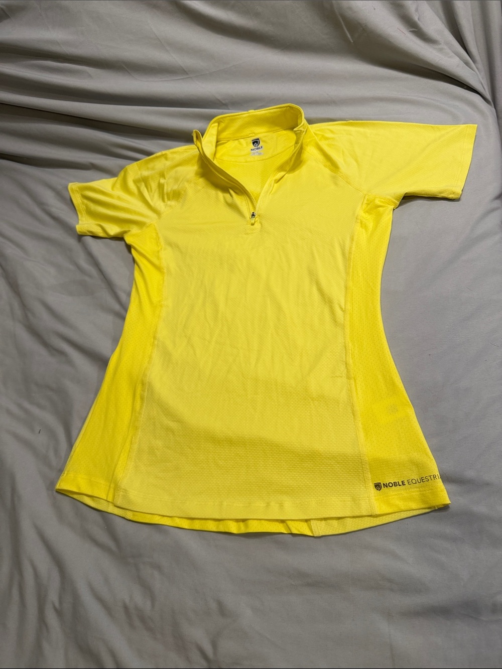 Women's Yellow Short-Sleeve Swim Top Riding Equestrian